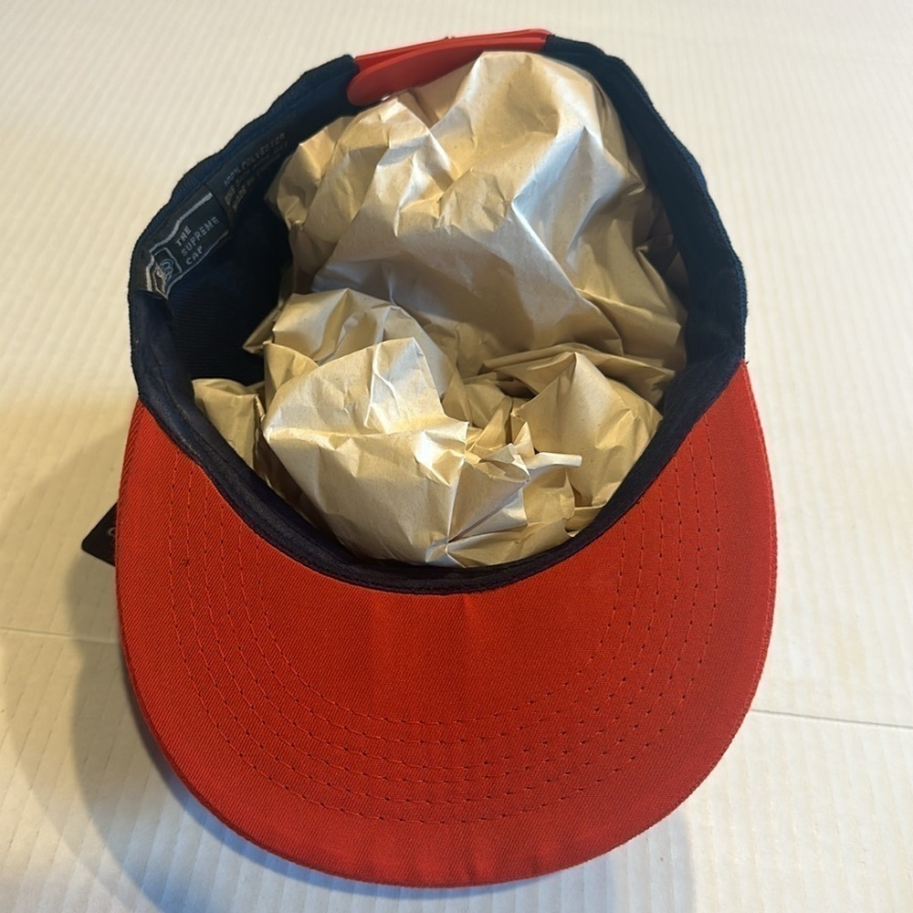 NWT Patriots baseball The Supreme Cap red blue w logo as shown one size fits all - Picture 5 of 8